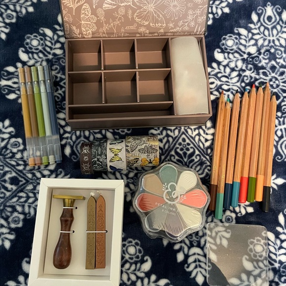 NEW Archer and Olive Washi Tape, Wax Seal, Ink Pad, Pencils, Accessories Box - Picture 13 of 16
